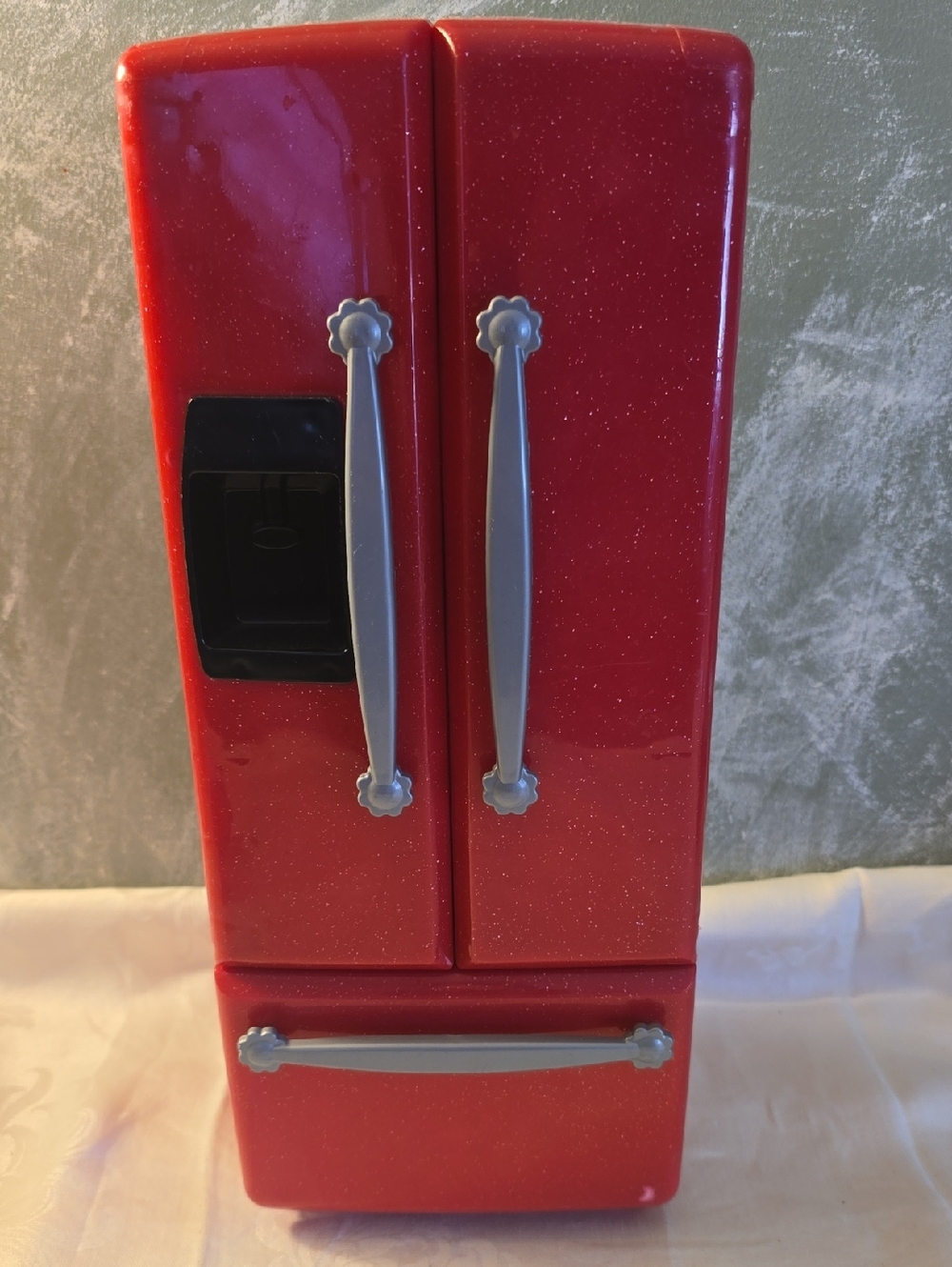 Our Generation Red Double-Door Mini Refrigerator